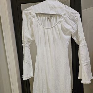 White linen dress